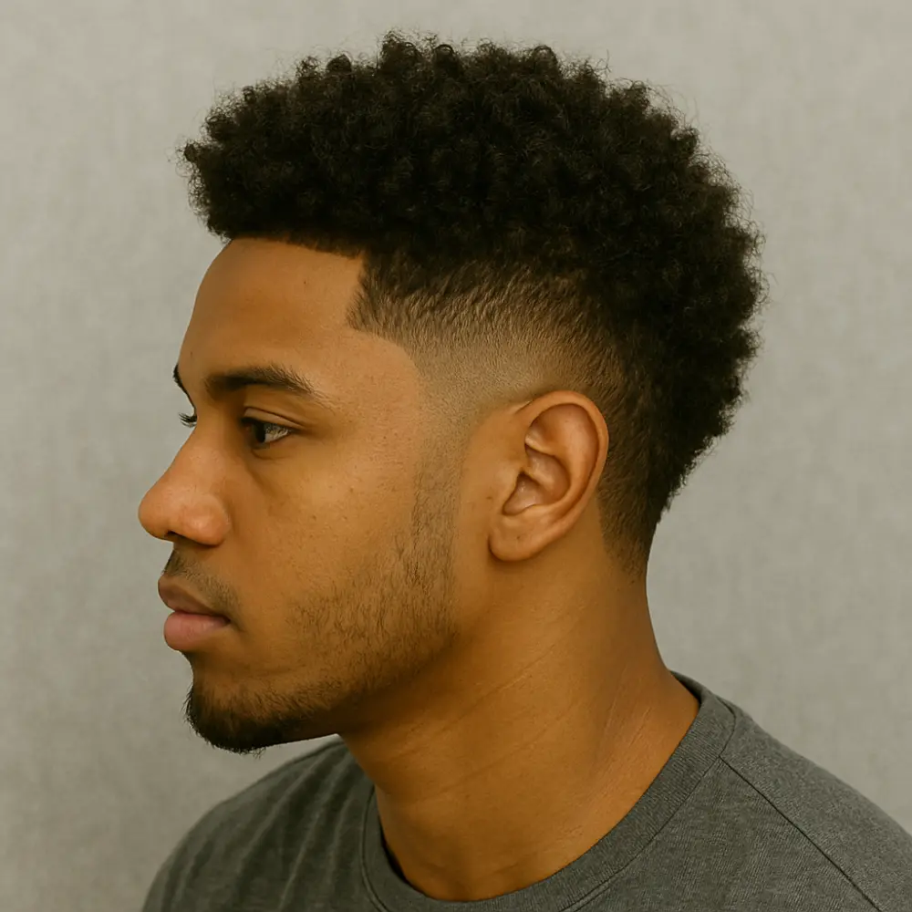 Mid Taper Fade with Long Top and Short Sides
