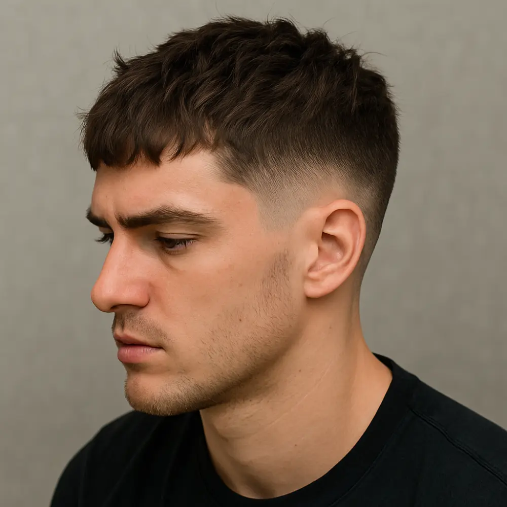 Mid Taper Fade with Textured Crop