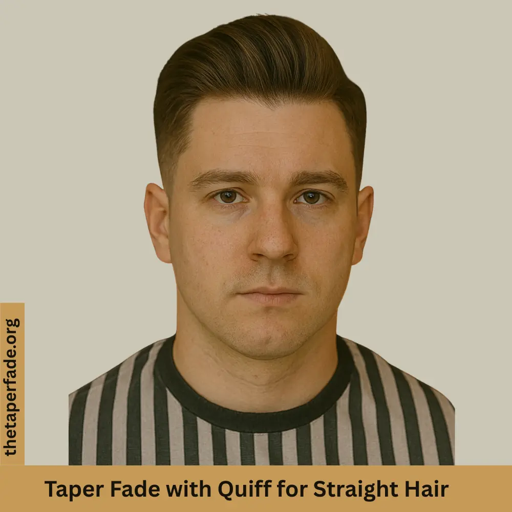Taper Fade with Quiff Straight Hair