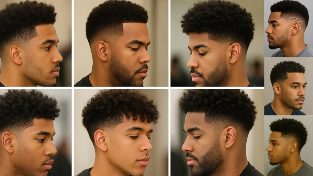 6 Low Taper Fade Curly Hair 2025 Black Men Hairstyle